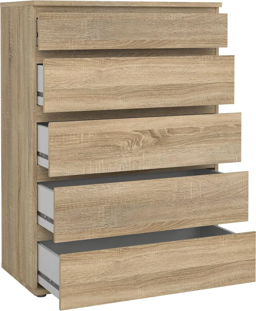 Commode NOVA Buffet Chêne structuré : Meuble de Rangement Chic et Robuste - 5