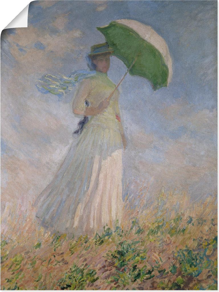 ARTland Poster Frau mit Sonnenschirm, Susanne Hoschedé Größe: 45x60 cm