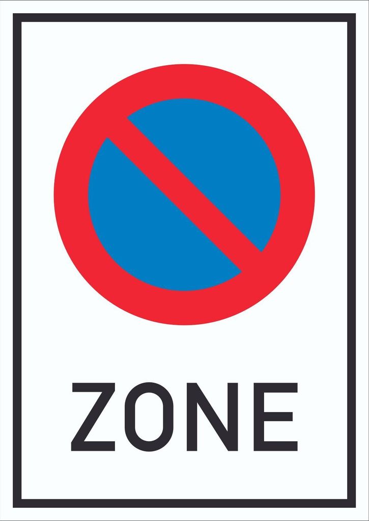 Beginn Eingeschränktes Haltverbot Schild A5 Rückseite selbstklebend