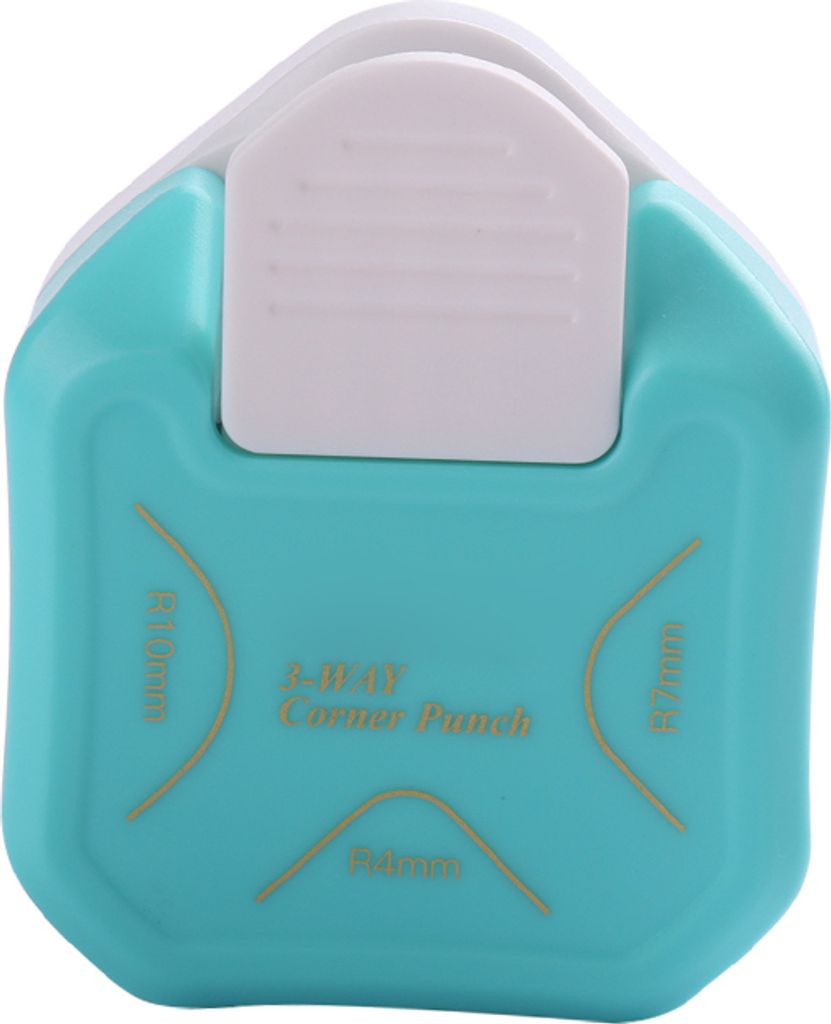 KW-trio 3-in-1 Eckenzieher Stanze R4/R7/R10mm Runde Ecke Trimmer Cutter für Karte Fotopapier Laminierhüllen