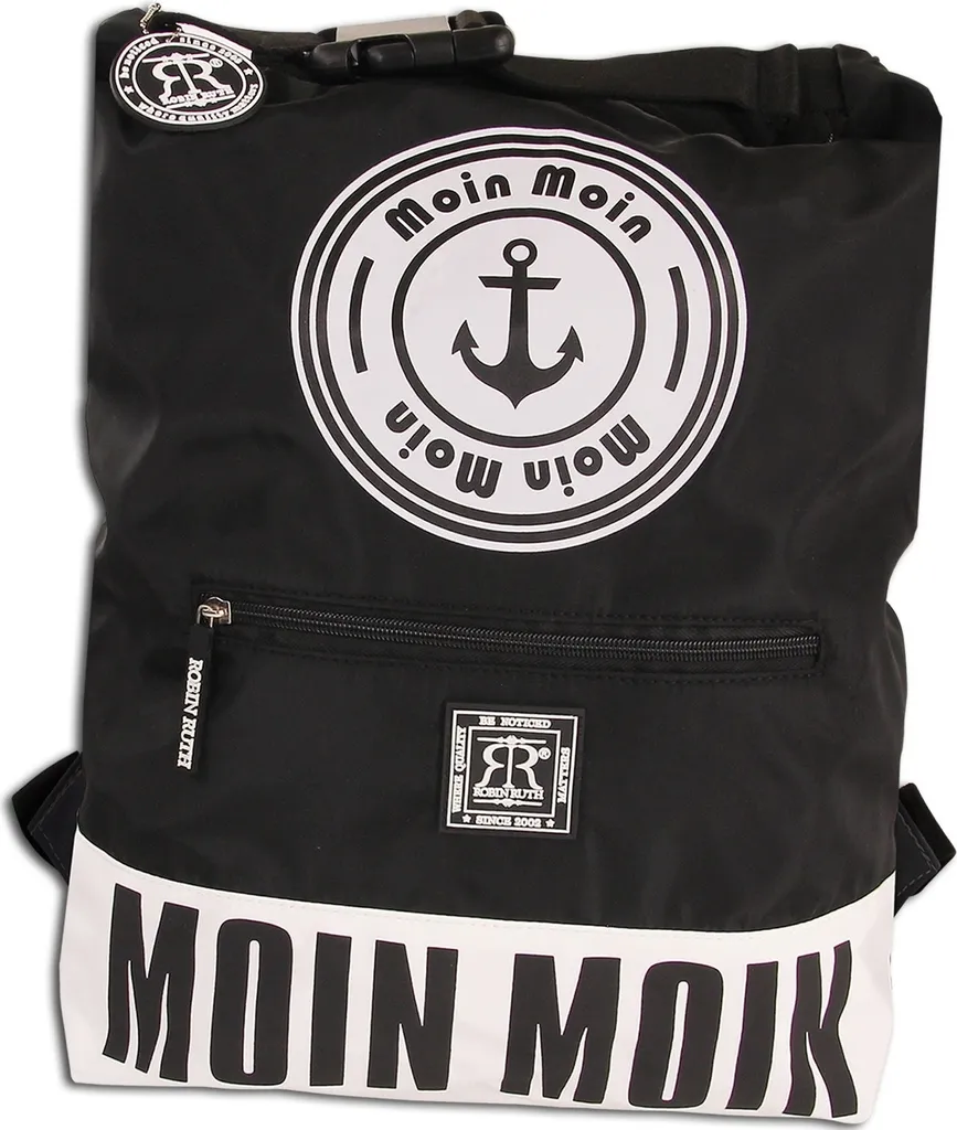 Sac Fourre-Tout Polyester Résistant Noir Blanc Zip Robin Ruth 110S