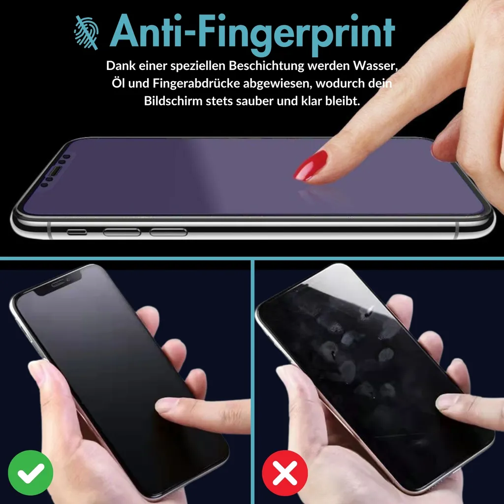 3 Pezzi Vetro Temperato Opaco Per IPhone 13 Mini | Copertura Totale 3D, Antiriflesso, Anti-impronte, 9H