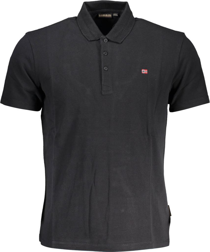 Herren Schwarz Kurzarm-Poloshirt mit Logo & Stickerei - Stilvoll & Elegant