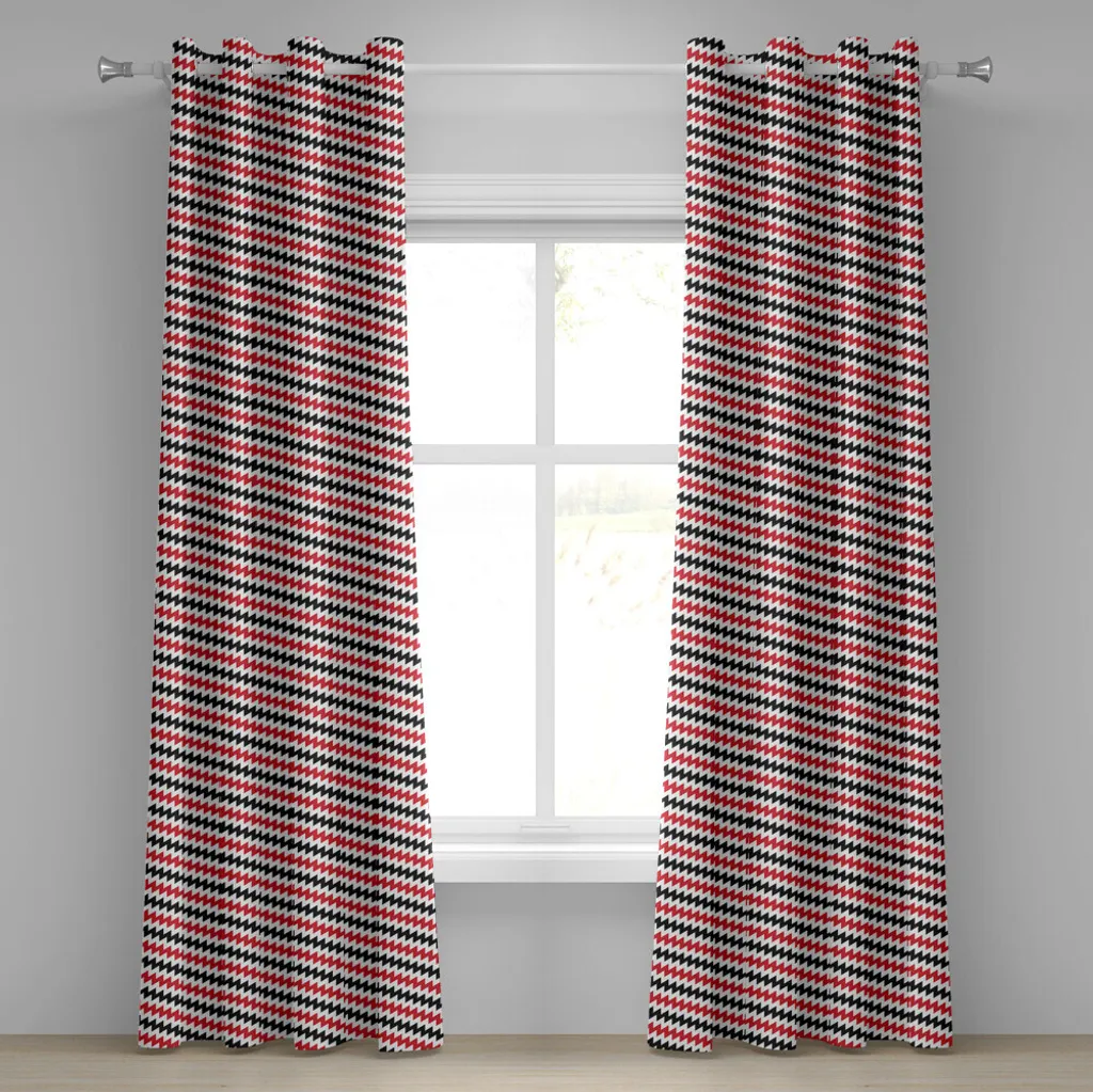 Tenda 2 Pannelli ABAKUHAUS Rossa Nera | Lavabile e Antimacchia 280x225