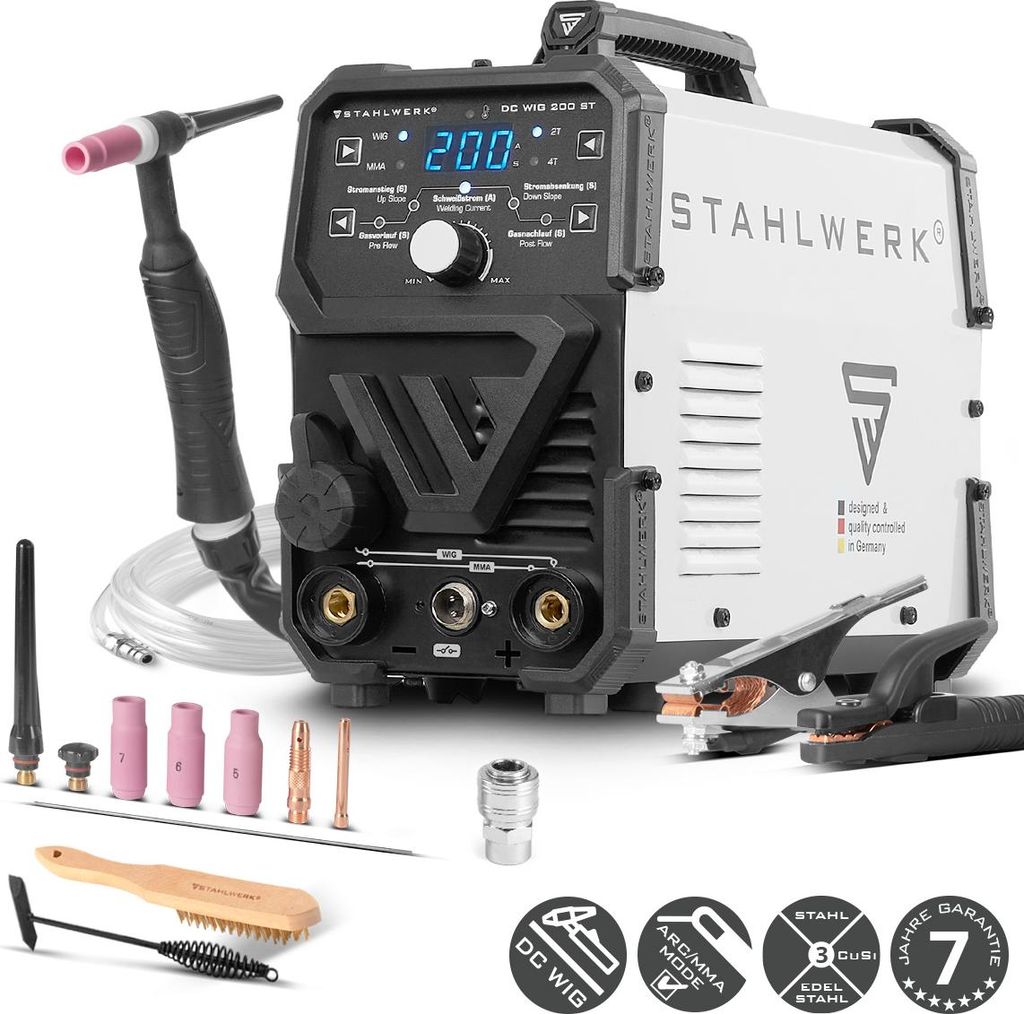 STAHLWERK Schutzgasschweißgerät 2-in-1 Kombi DC WIG 200 ST Produktbild 
