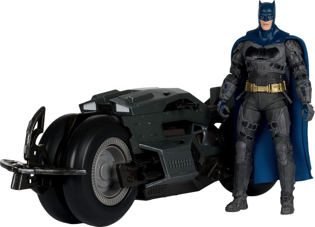 Das „The Flash“ DC Multiverse Batcycle mit Batman Produktbild 