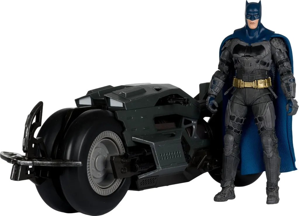 Batcycle avec Batman The Flash DC Multiverse Figurine et Véhicule 18cm