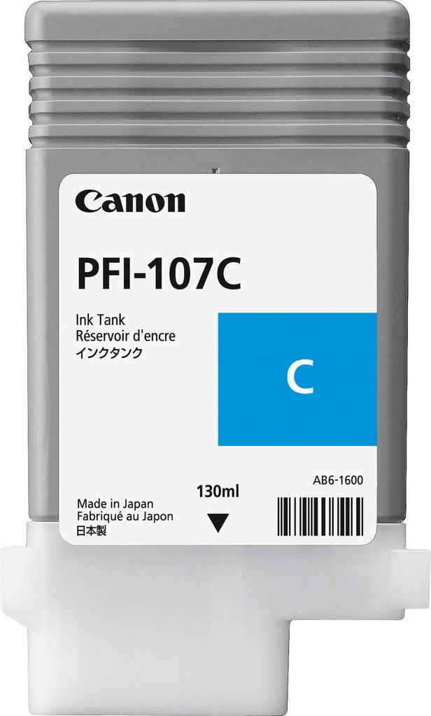 Canon PFI-107 C - 130 ml - azrov - originlna - atramentov Obrázok produktu 