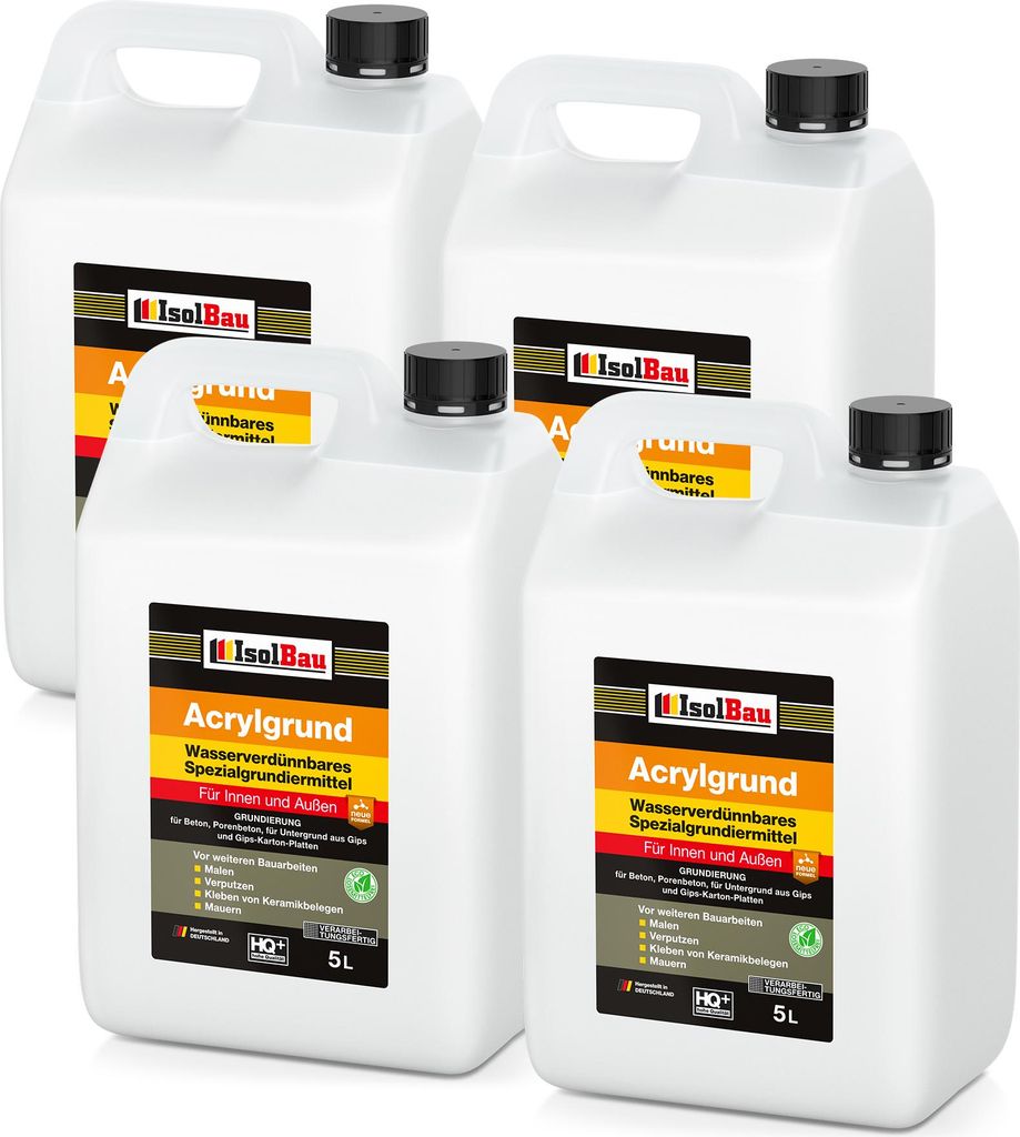 Isolbau Acryl-Grund - 20 L Wasserverdünnbares Grundiermittel für eine professionelle Grundierung Innen & Außen