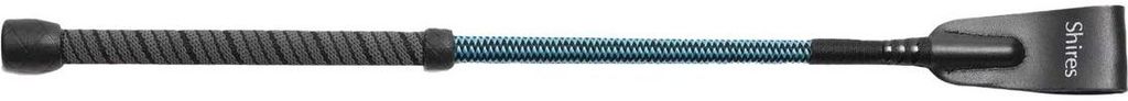 Shires - Reitgerte, Zickzack, Leder ER620 (41,91 cm) (Leuchtend Blau/Schwarz)