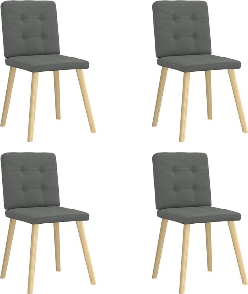 "im Angebot" Esszimmerstühle 4 Stk. Dunkelgrau Stoff - Esszimmerstühle CC11473
