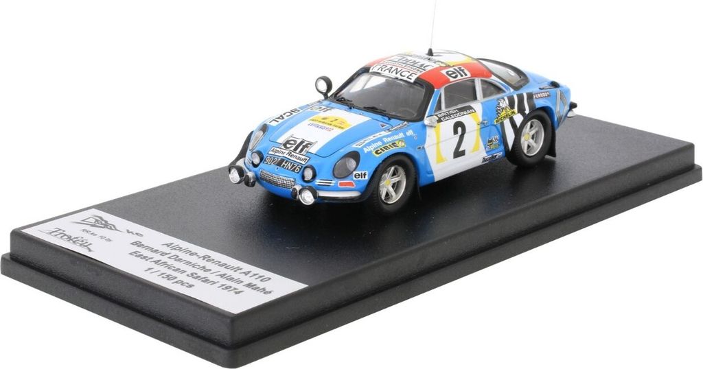 RENAULT Alpine A110 #2 Safari in Ostafrika 1974 B.DARNICHE / A.MAHE - Limitiert auf 150 Ex., TRORRKE10, Maßstab1/43, TROFEU