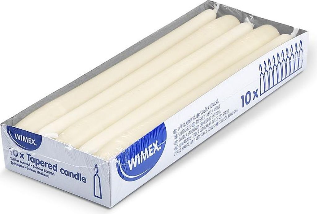 10 Spitzkerzen crema 23,5 x 245 mm Immagine del prodotto 