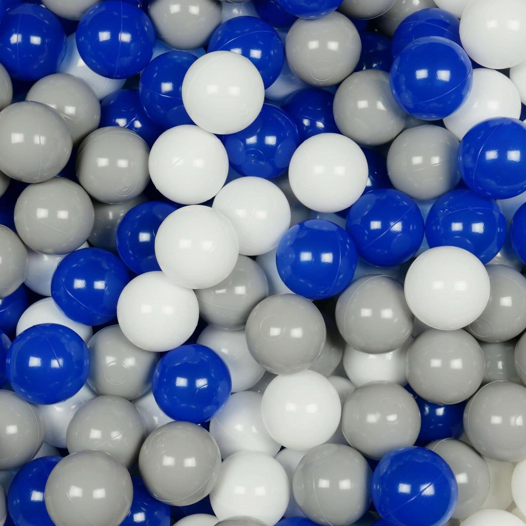 Spielbälle ø7cm 25Stk weiß, blau, grau
