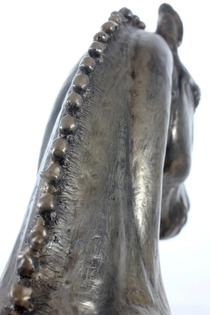 Buste de Cheval Hanovrien - Sculpture Décorative de Luxe avec Socle Pierre - 6
