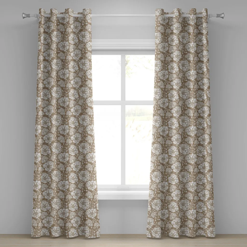 Rideau occultant partiel pour chambre motif floral vintage 280 cm