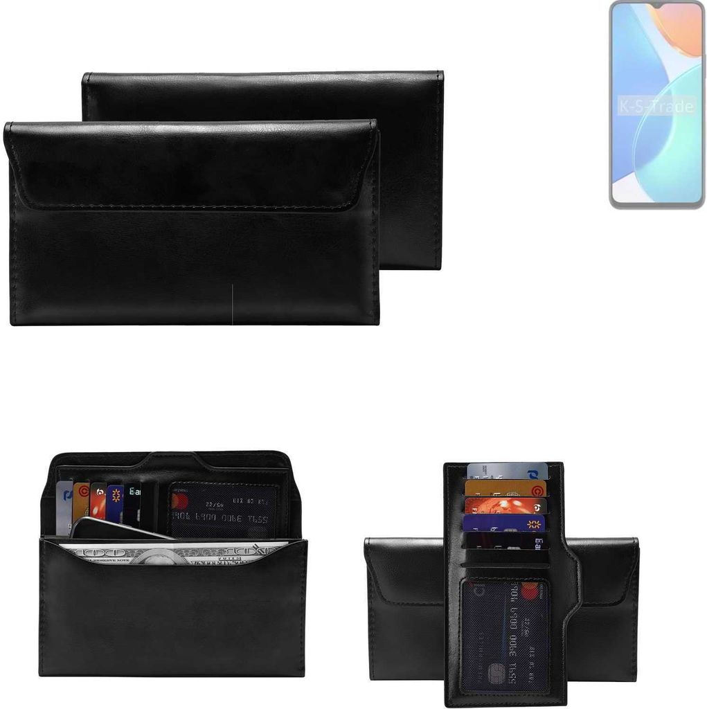 K-S-Trade Handy Hülle kompatibel mit Honor X6 Schutz Hülle Tasche Schutz Case Handytasche Kunstleder schwarz, 1x