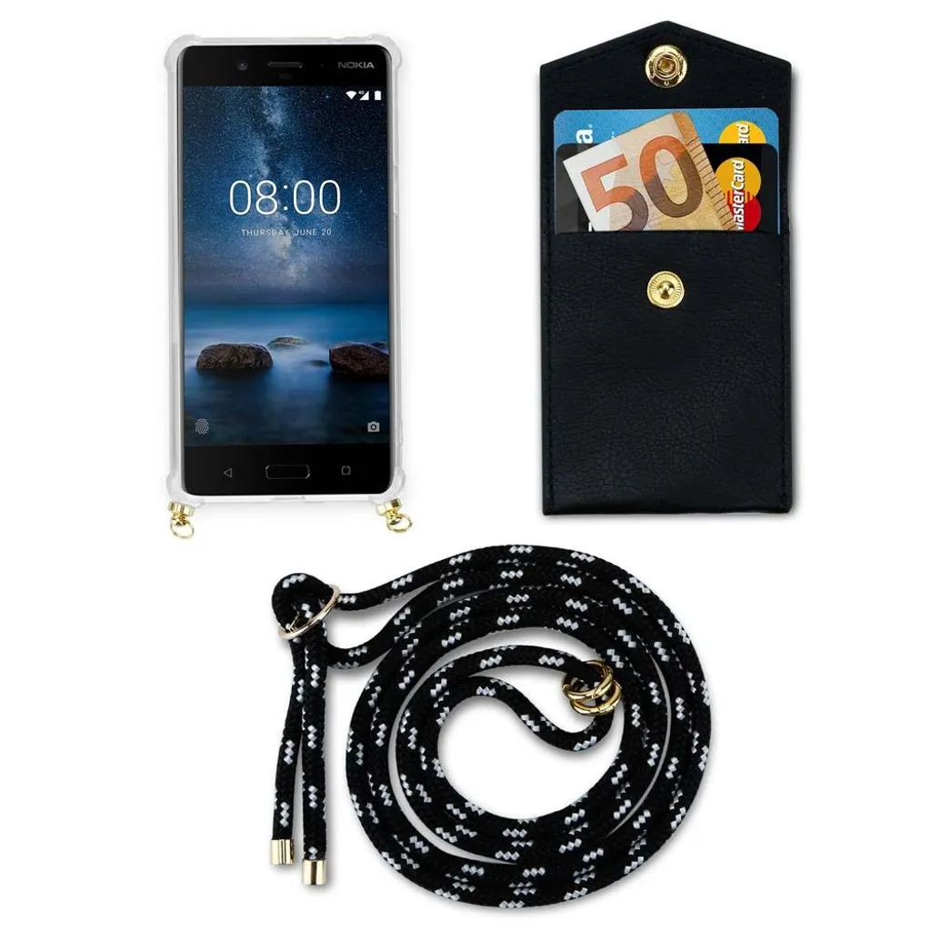 Custodia Flip Con Chiusura Magnetica Cadorabo Per Nokia 8 Sirocco, Nero Notte, In Similpelle, Protezione Totale Con Apertura 360° - 5