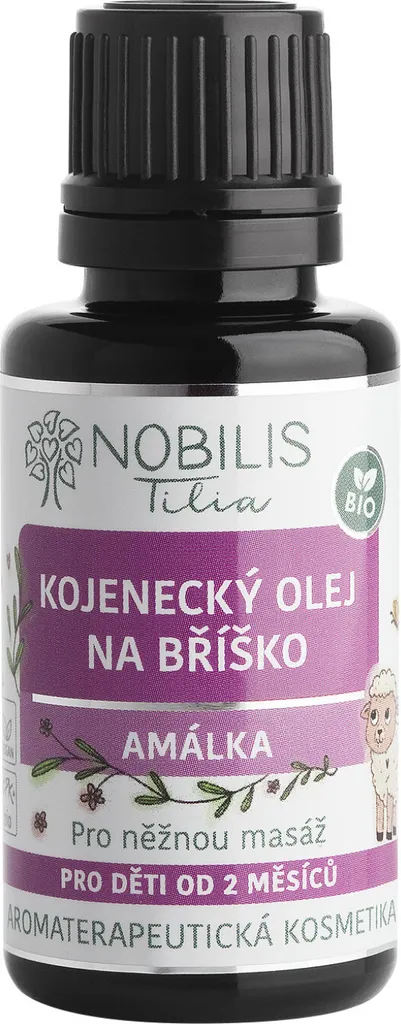 Huile pour le ventre de bébé Amálka 20 ml - Soin apaisant naturel bio