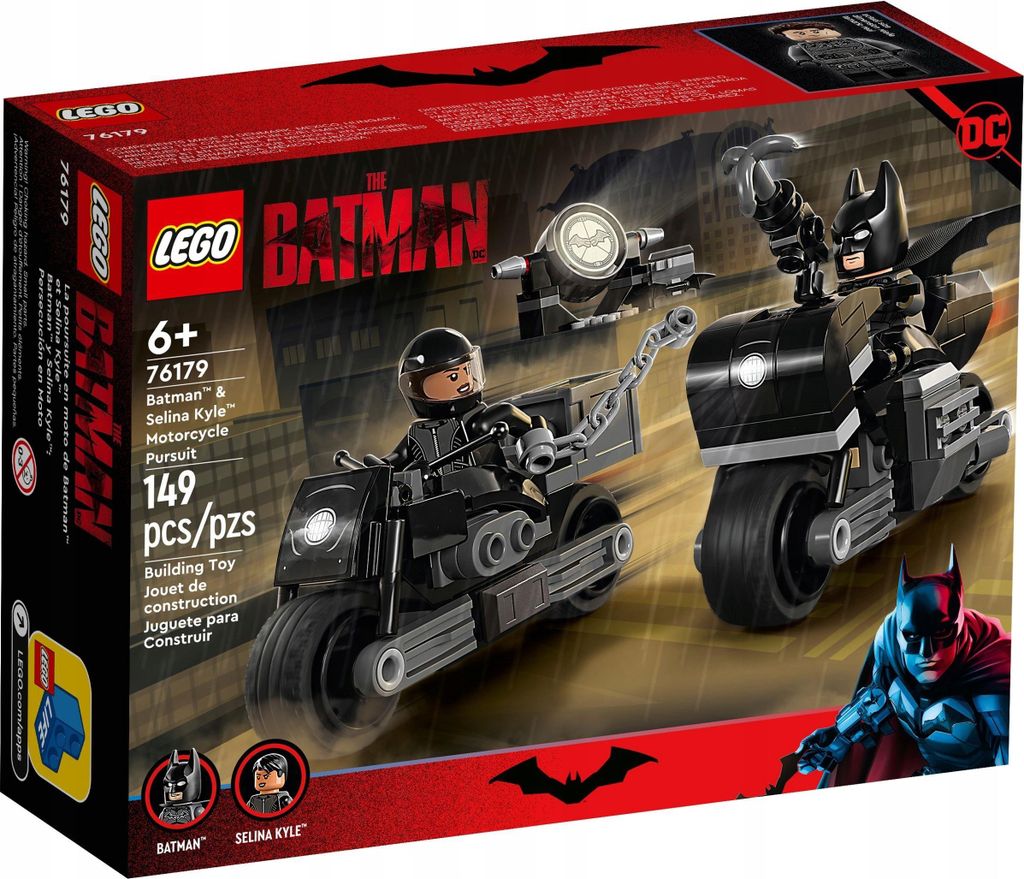 Batman en Selina Kyle motorachtervolging - LEGO 76179 Productafbeelding 