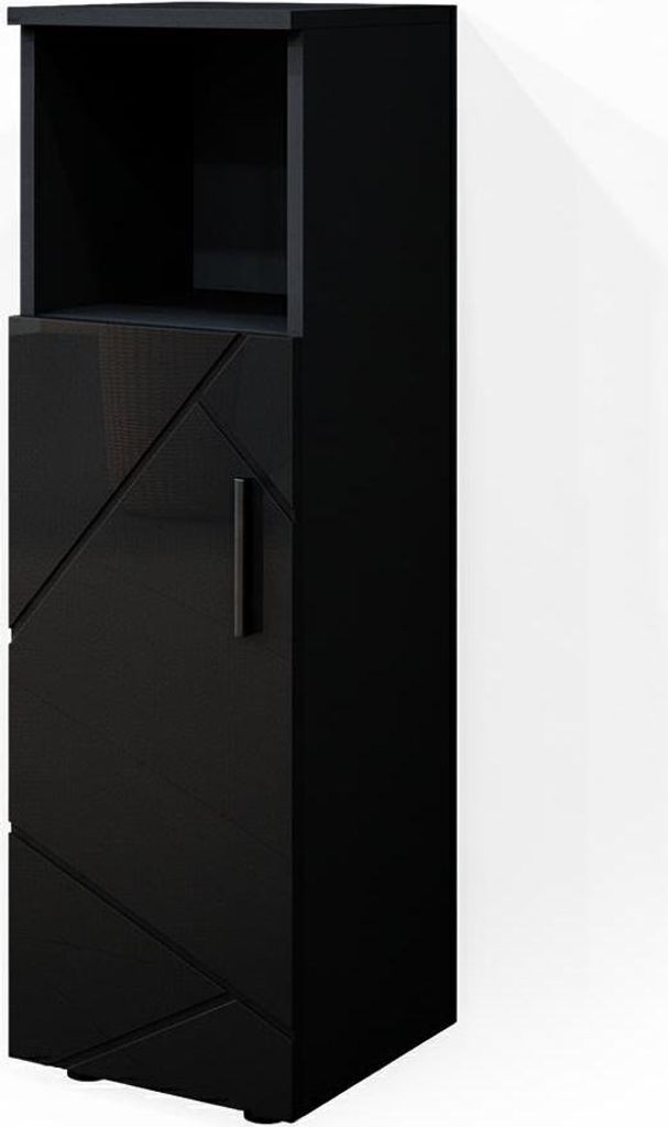 Midischrank Vicco Irma Anthrazit Hochglanz 30 x 95 cm, Produktbild 