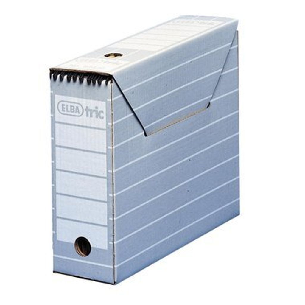 ELBA tric Archiv-Schachtel, Breite 95 mm, für A4, grau-weiß Produktbild 