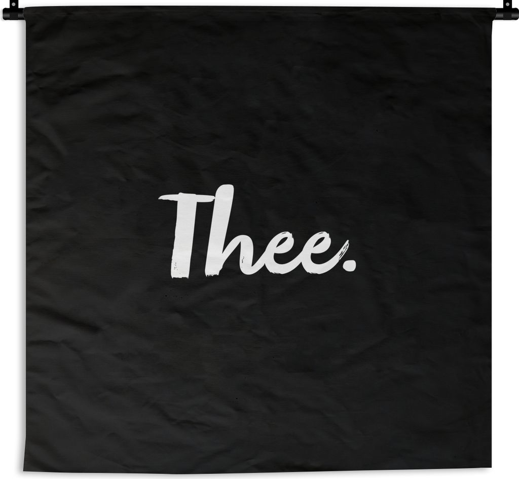 MuchoWow Wandteppich Wandbehang Zitate - Tee - Getränk - Text 120x120 cm Tapisserie Dekoration Wandtuch - Modern - Baumwollgewebe