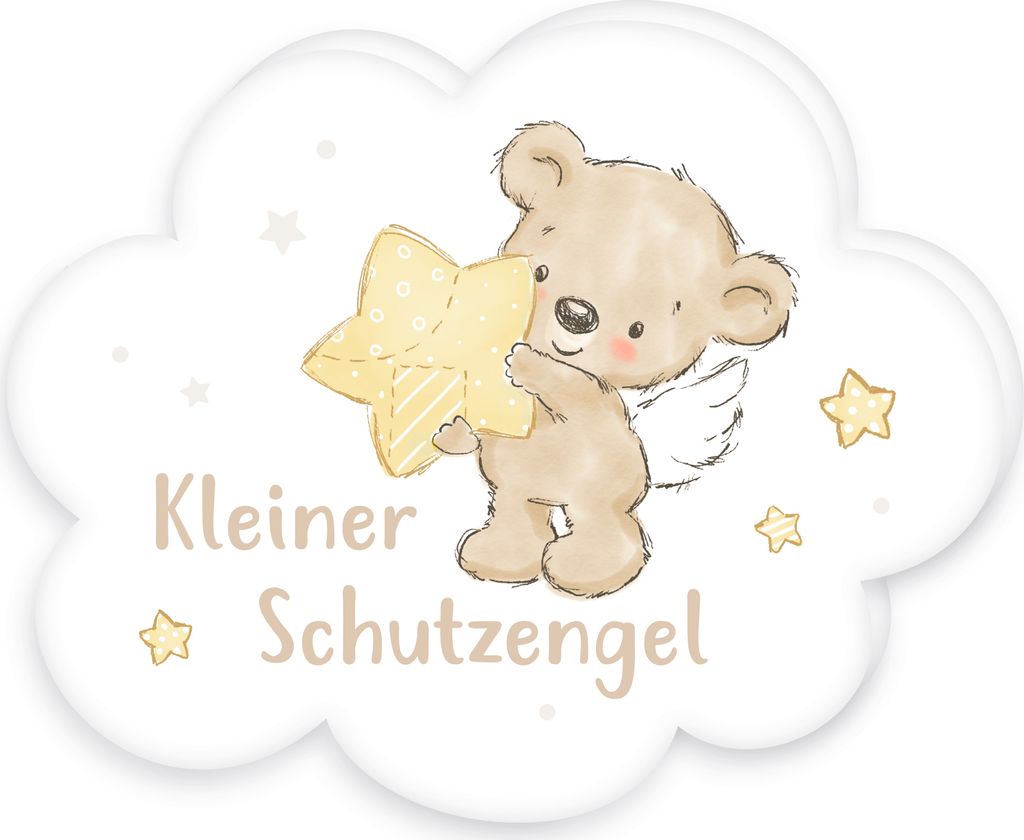 Kleiner Schutzengel Konturenkissen Produktbild 