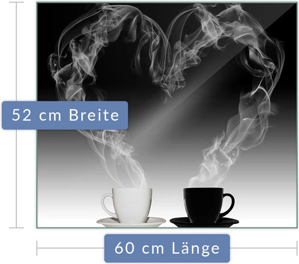 Copri Piano Cottura 60x52 Caffè Gourmet Vetro Temperato Luxury - 1