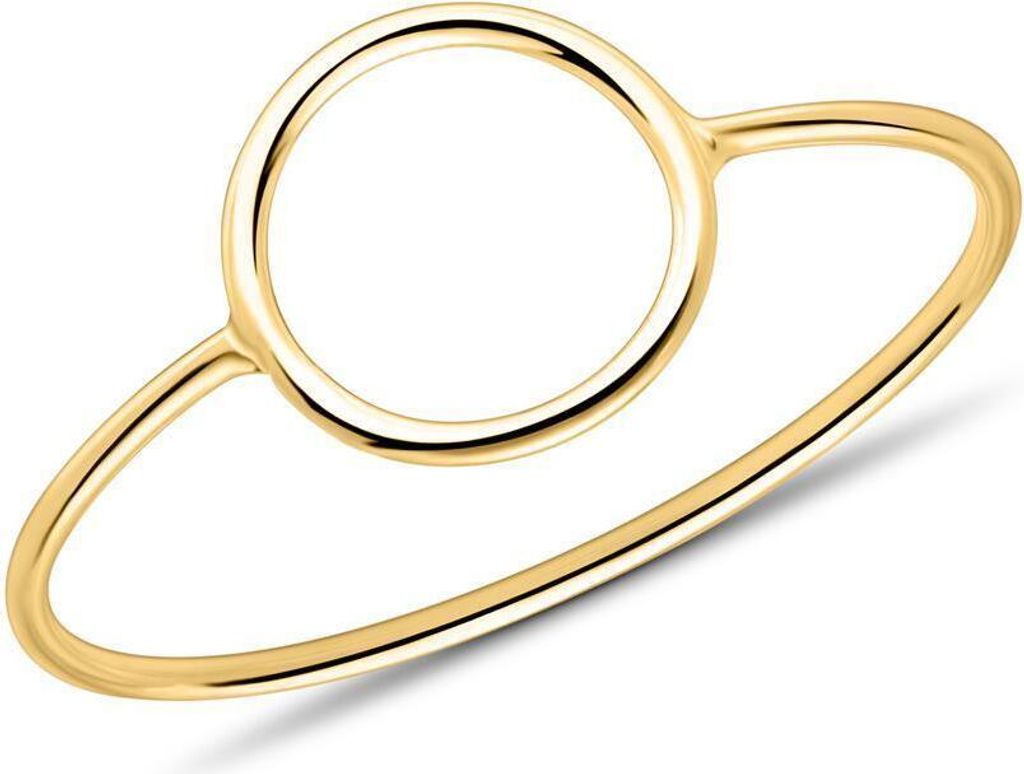Unique Damenring Kreis aus 375er Gold (Größe: 54mm)