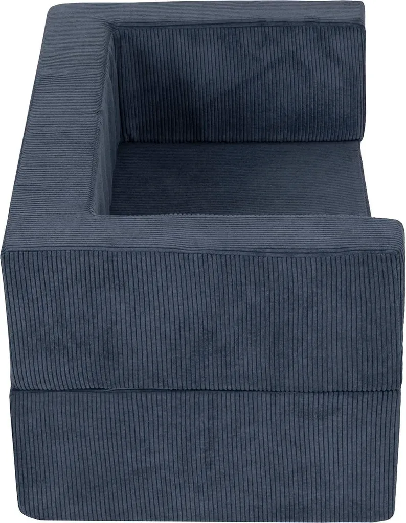 KiddyMoon Divano per Bambini in Schiuma Blu Scuro - Morbido e Versatile - 8