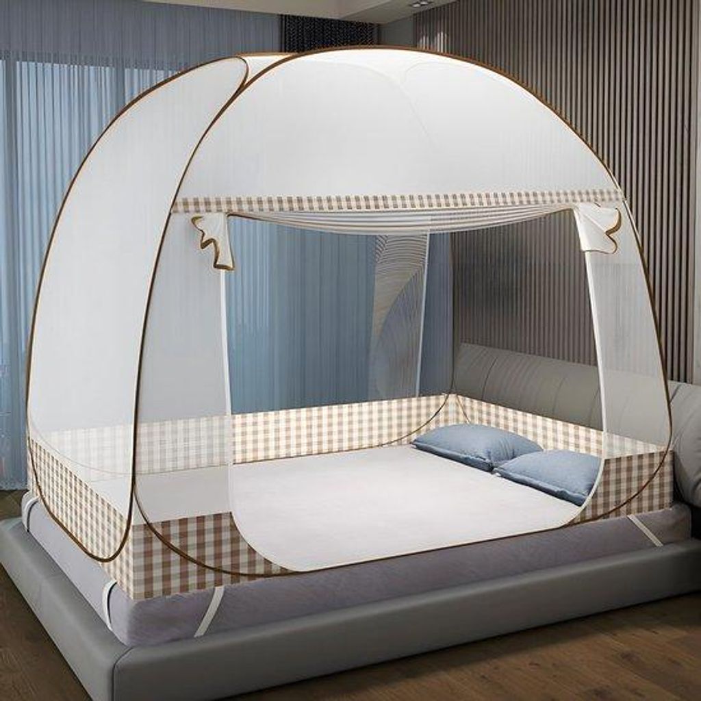 Reisklamboe, opvouwbaar tweepersoonsbed, draagbaar met dubbele deur, groot ritsklamboe voor slaapkamers en campings