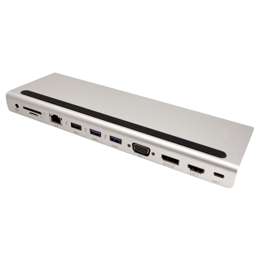 VALUE Docking station USB C(M) -> HDMI 4K, DP 4K, VGA, Obrázek produktu 