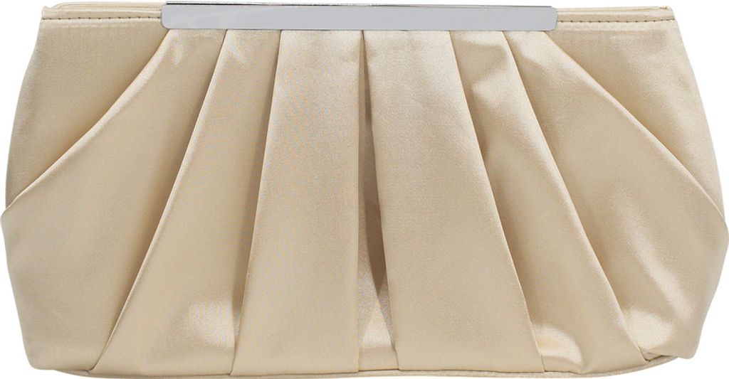 Aprikose Clutch Abendtasche Elegante Plissee Satin Formale Handtasche Einfache Klassische Geldbörse für Damen