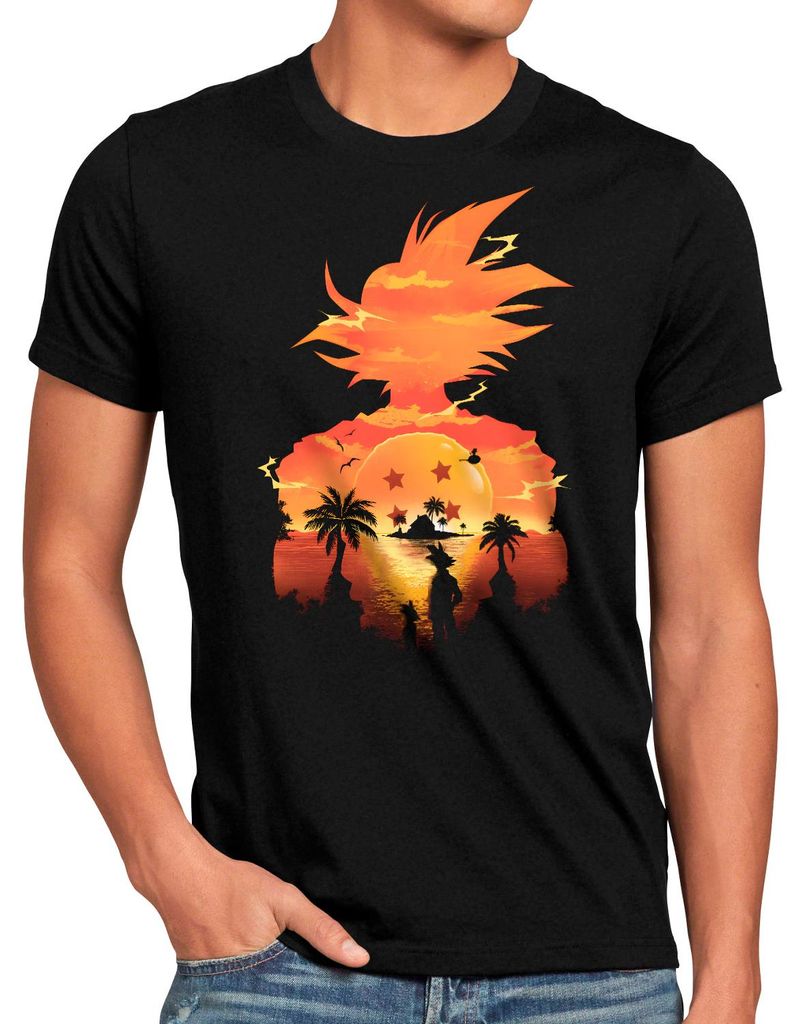 style3 Saiyajin Sunset Herren T-Shirt super dragon saiyan z Produktbild 