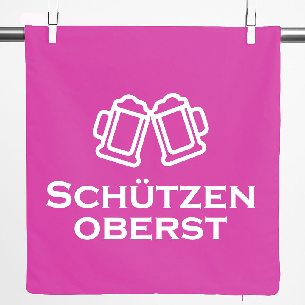Huuraa Kissenbezug Schützenoberst Schützenfest 40x40cm Fuchsia Baumwolle Dekokissenbezug Geschenkidee