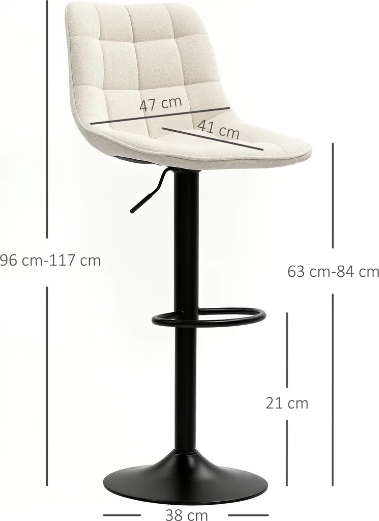Tabourets de Bar avec Dossier et Repose-pieds en Acier et Chenille Douce