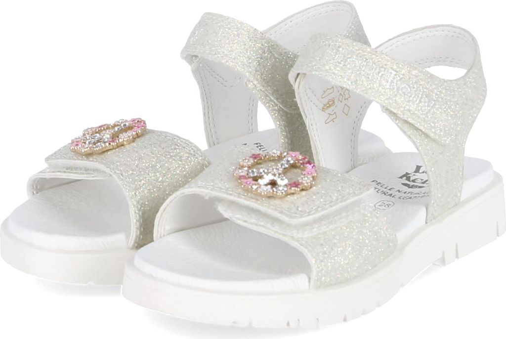 Lelli Kelly Sandale - Peace - Weiß Glitter Leder Größe: 26 Normal