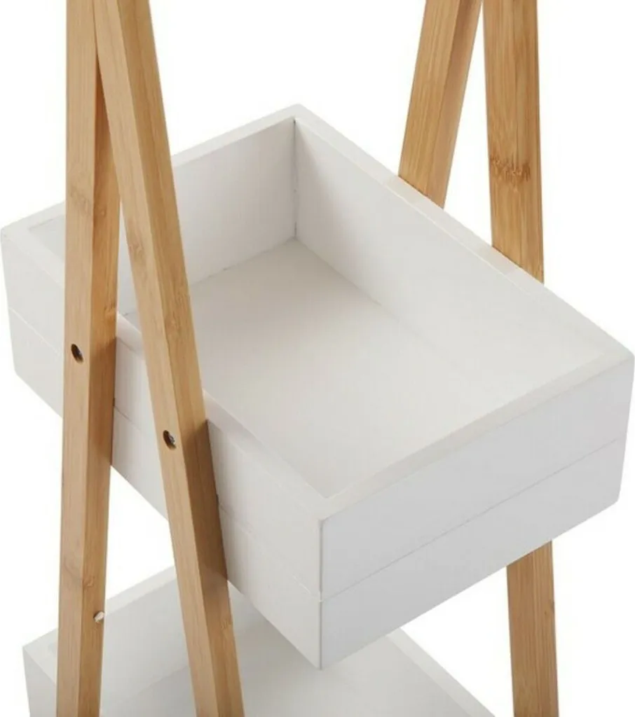 Solution Anti-Désordre : Étagère Salle de Bain Bambou Compacte 3 Étages - 2