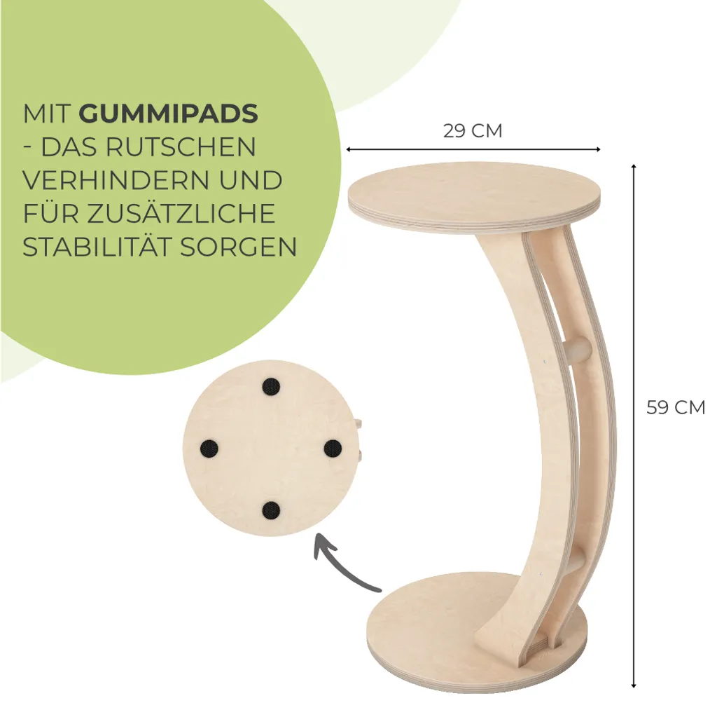 Table d'Appoint Polyvalente en Bois - Table Haute Pliante Gain de Place - 2