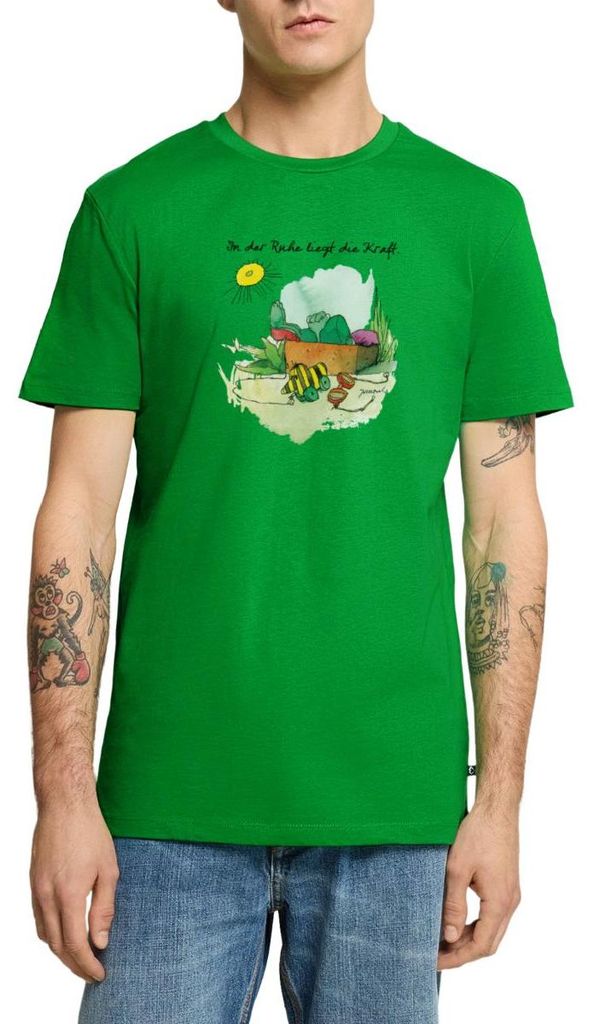 Spreadshirt Janosch Günter Kastenfrosch Tigerente Männer Premium T-Shirt, S, Grün