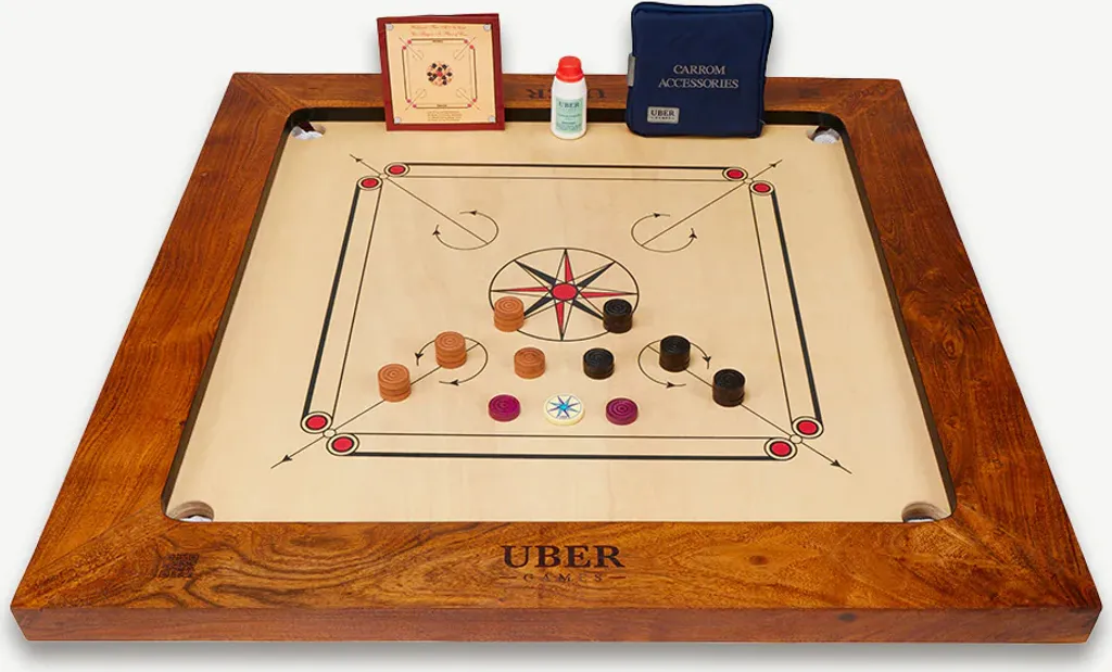 Carrom Bulldog Tournament 12 KG - Plateau en Bois Dur ECO Karrom Profi