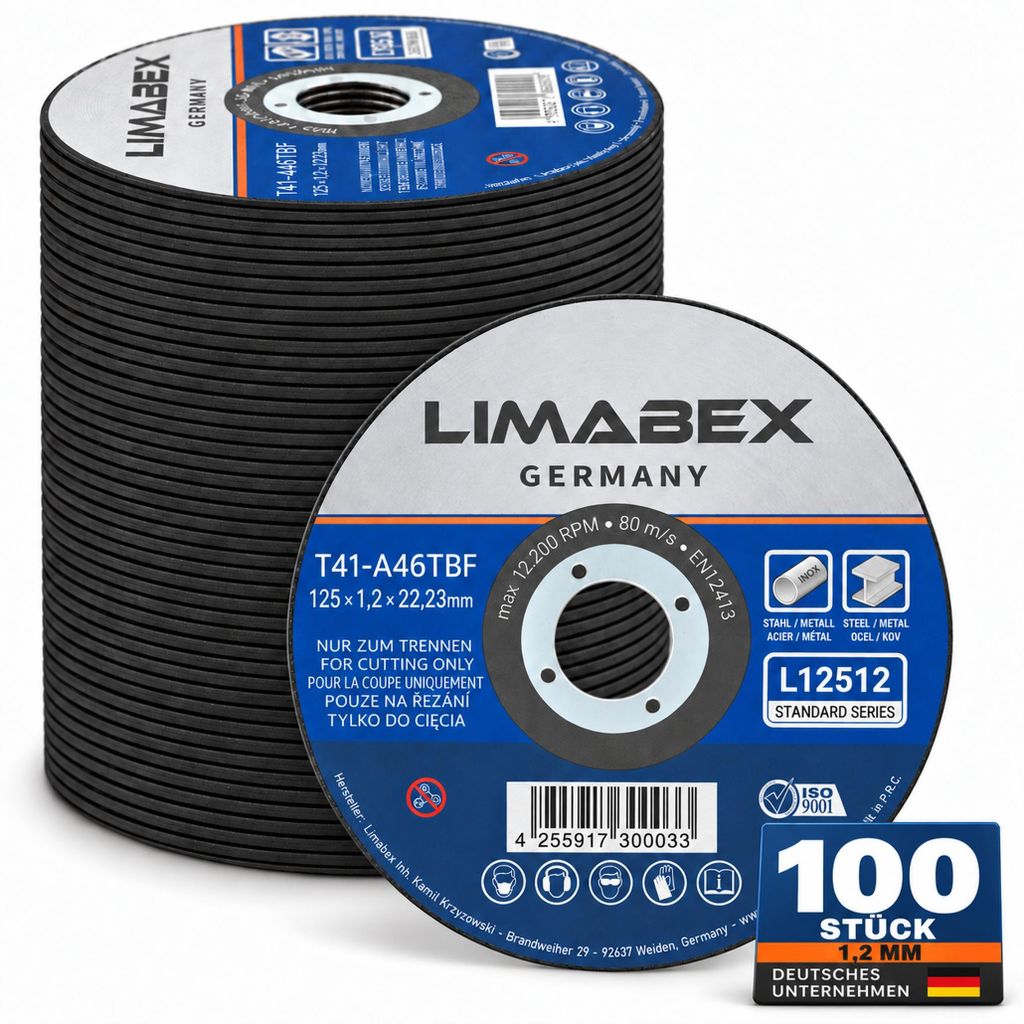 Trennscheiben 125 x 1.2 mm Metall Stahl Edelstahl INOX Produktbild 