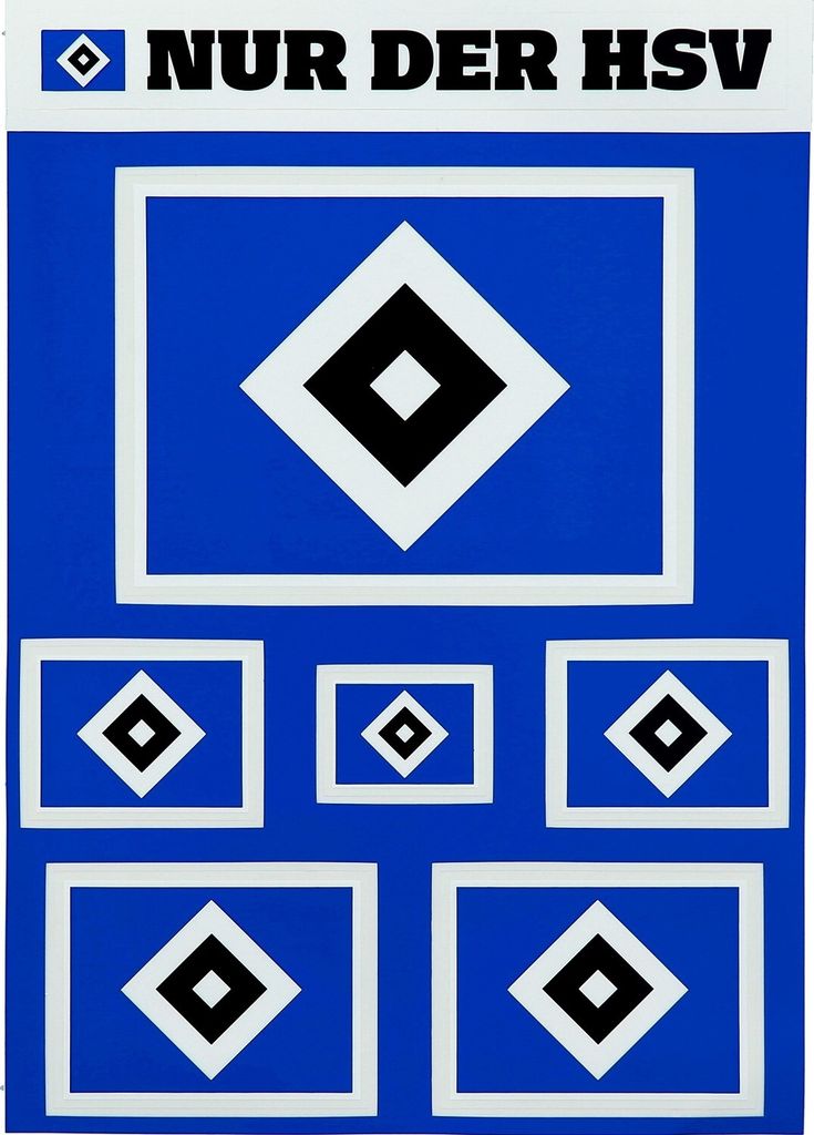 HSV Aufkleberbogen Logo 14,8 x 21 cm