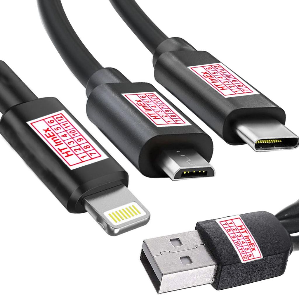 Multi USB Kabel 3in1 Ladekabel Auto USB C + Micro USB Dreifach Handy Ladekabel