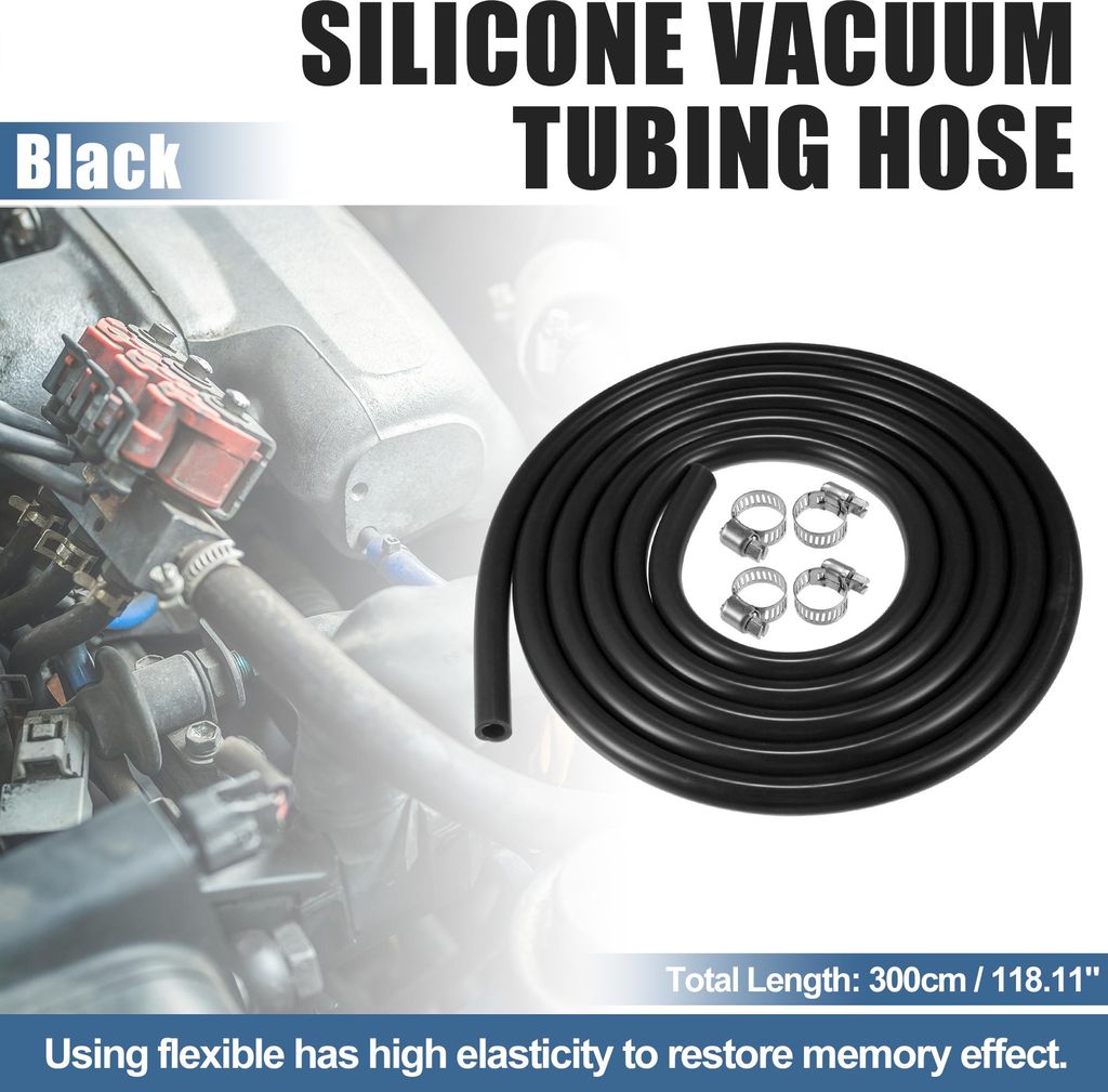 1 Set Vakuumschlauch Schlauch 300cm 9mm ID Silikonschlauch Linie