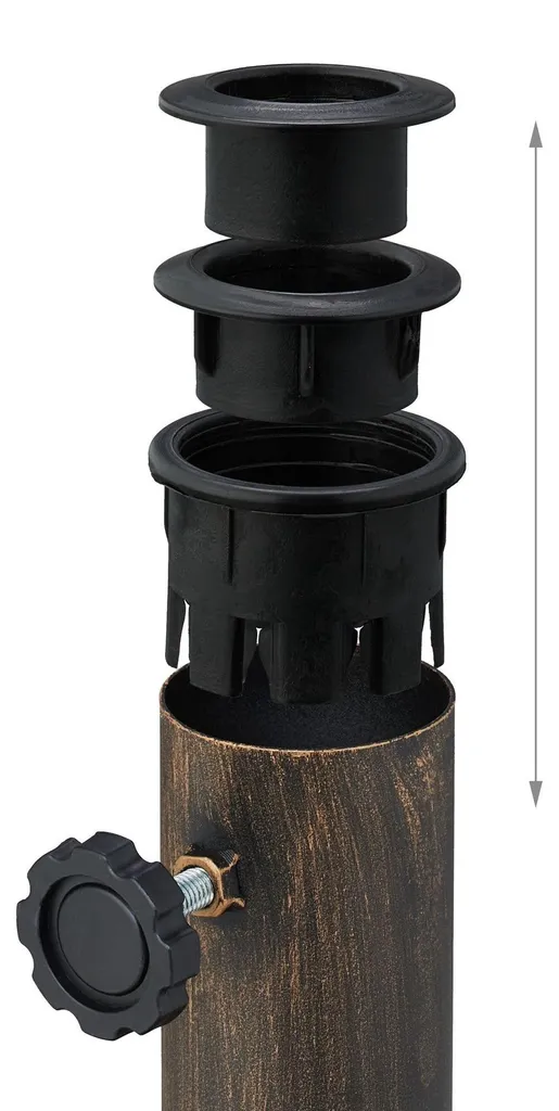 Support parasol anti-vent avec 3 adaptateurs - Finie la base instable - 5