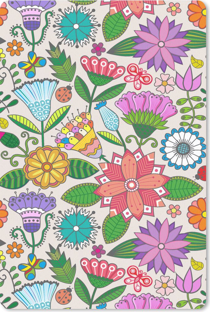 MuchoWow Mauspad Mousepad Blumen - Regenbogen - Schmetterling - Design 40x60 cm - Mousepads - Maus Mat - Pad - Mausunterlage - Schreibtisch Acces...