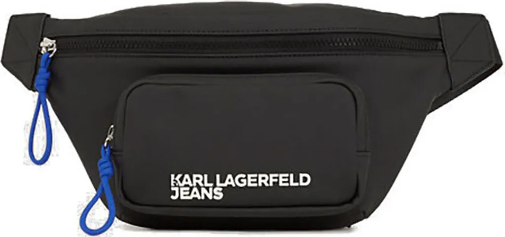 Karl Lagerfeld Sac Banane en Polyuréthane Enduit Noir Taille Unique