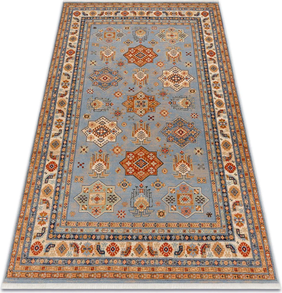 Tapis en Laine KESHAN Oriental 7683/53544 Beige et Bleu 160x230 cm